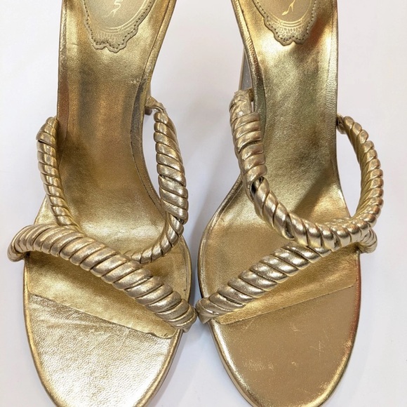 RENE CAOVILLA Leather Ankle Wrap Sandals US9 UK6 EU39 $1540 - Picture 10 of 12